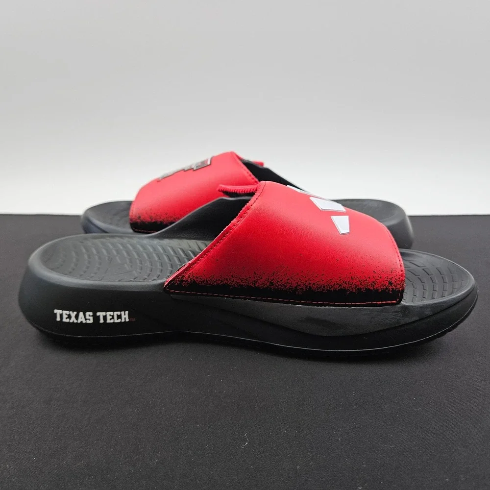 Adidas Texas Tech Red Raiders Lightblaze Slides Mens 11 Red Black IH7122 New
